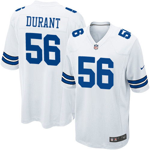 Men's Game Justin Durant Nike Jersey White Road - #56 NFL Dallas Cowboys
